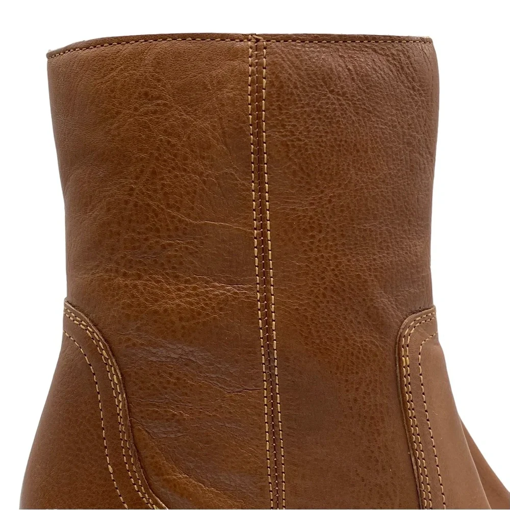 NEW Seychelles Women's Boot Turbulent Brown Leather Heeled Ankle Zip Casual Sz 6_3